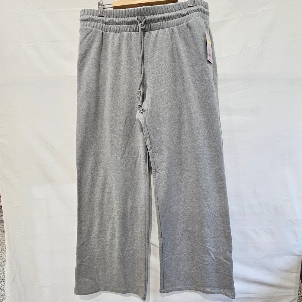 New Wild Fable Womens XL Heather Gray Wide Leg Drawstring Sweatpants Comfort NWT